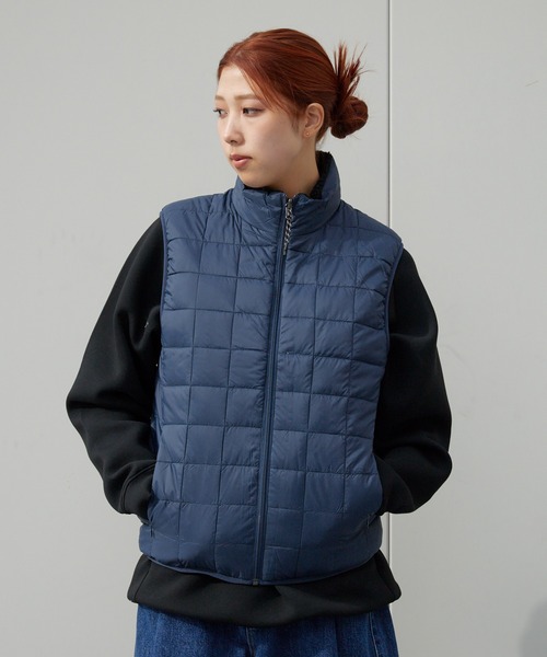 タイオン マウンテン リバーシブル ダウンxボアベスト オリーブ　Sサイズ TAION（タイオン） ダウンベスト ベスト 「UNISEX」TAION/タイオン