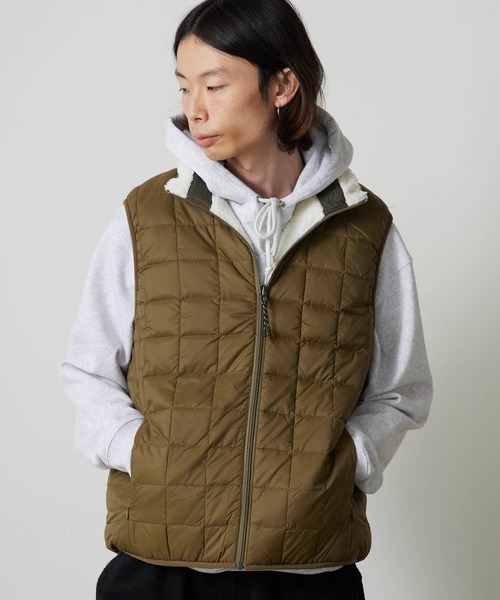 TAION（タイオン）の「【UNISEX】TAION/タイオン マウンテンリバーシブルダウン×ボアベスト（ダウンベスト・メンズ・ブラック/ブラック×ベージュ/オリーブ/ネイビー/オリーブ系・M/L/XL/S）」の13枚目の写真