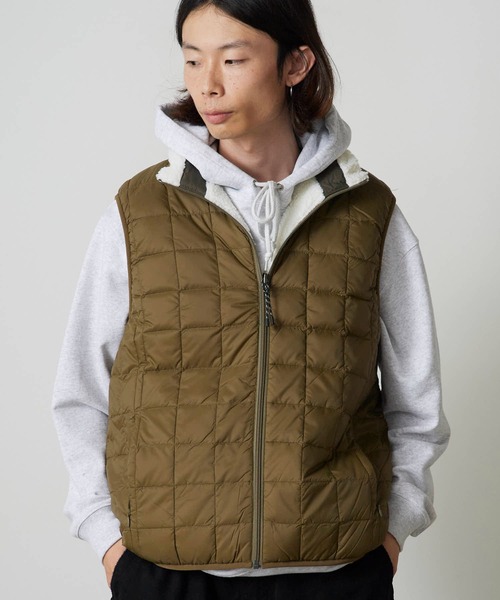 TAION（タイオン）の「【UNISEX】TAION/タイオン マウンテンリバーシブルダウン×ボアベスト（ダウンベスト・メンズ・ブラック/ブラック×ベージュ/オリーブ/ネイビー/オリーブ系・M/L/XL/S）」の14枚目の写真