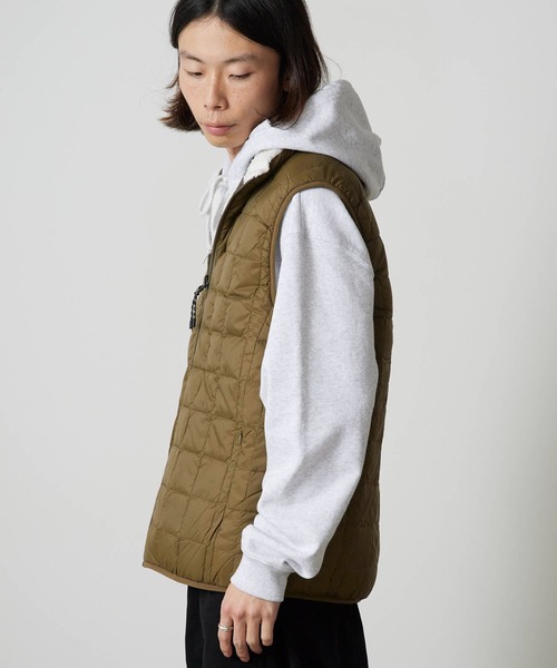 タイオン マウンテン リバーシブル ダウンxボアベスト ベージュ L 新品 TAION（タイオン） ダウンベスト ベスト 「」「ユニセックス