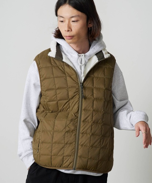 TAION（タイオン）の「【UNISEX】TAION/タイオン マウンテンリバーシブルダウン×ボアベスト（ダウンベスト・メンズ・ブラック/ブラック×ベージュ/オリーブ/ネイビー/オリーブ系・M/L/XL/S）」の18枚目の写真