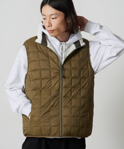 TAION（タイオン）の「【UNISEX】TAION/タイオン マウンテンリバーシブルダウン×ボアベスト（ダウンベスト・メンズ・ブラック/ブラック×ベージュ/オリーブ/ネイビー/オリーブ系・M/L/XL/S）」の19枚目の写真