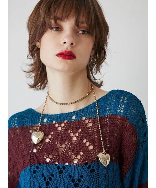 jouetie（ジュエティ）の「ダブルハートボールチェーンタイ（ネックレス・レディース・ゴールド/シルバー・FREE）」の10枚目の写真