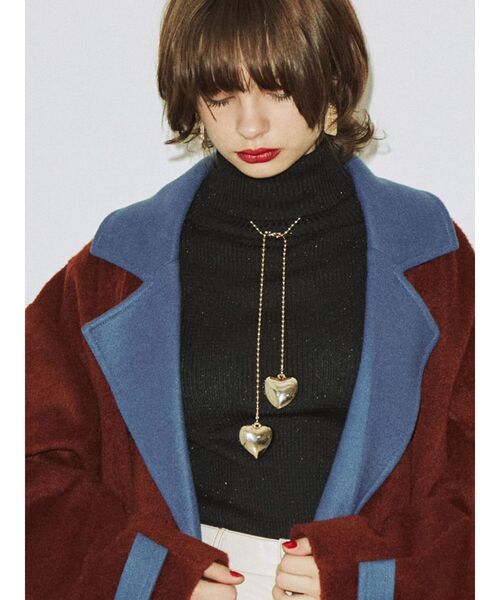 jouetie（ジュエティ）の「ダブルハートボールチェーンタイ（ネックレス・レディース・ゴールド/シルバー・FREE）」の11枚目の写真