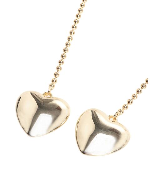 jouetie（ジュエティ）の「ダブルハートボールチェーンタイ（ネックレス・レディース・ゴールド/シルバー・FREE）」の14枚目の写真