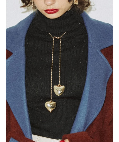 jouetie（ジュエティ）の「ダブルハートボールチェーンタイ（ネックレス・レディース・ゴールド/シルバー・FREE）」の18枚目の写真