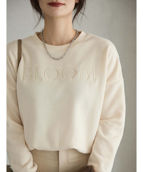 fifth（フィフス）の「ロゴ刺繍裏起毛スウェット（スウェット・レディース・カーキ/アイボリー・M）」の2枚目の写真