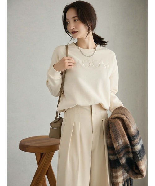 fifth（フィフス）の「ロゴ刺繍裏起毛スウェット（スウェット・レディース・カーキ/アイボリー・M）」の9枚目の写真