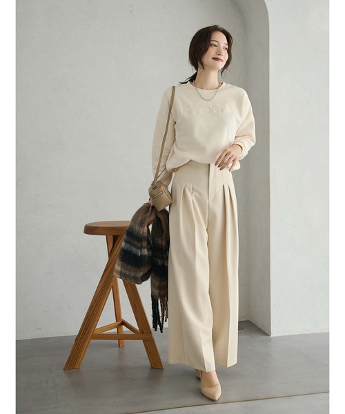 fifth（フィフス）の「ロゴ刺繍裏起毛スウェット（スウェット・レディース・カーキ/アイボリー・M）」の11枚目の写真