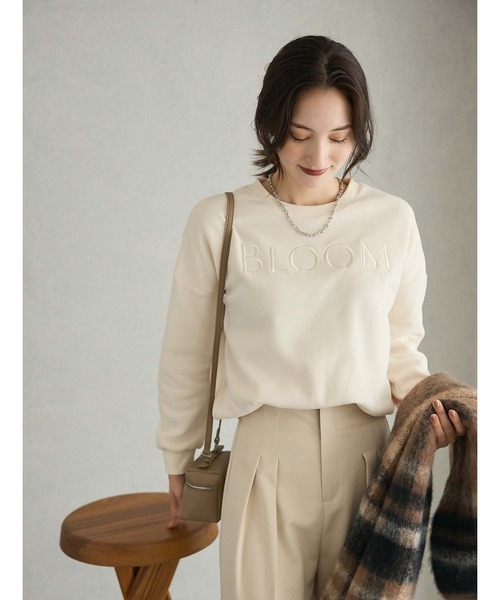 fifth（フィフス）の「ロゴ刺繍裏起毛スウェット（スウェット・レディース・カーキ/アイボリー・M）」の8枚目の写真