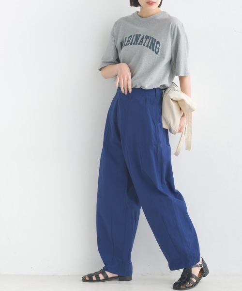 OMNES(オムネス)の「ダンプバルーンカーゴパンツ(カーゴパンツ・レディース・アイボリー/ネイビー/カーキ/ブラック/インディゴブルー/キナリ/ベージュ/ブルー・LARGE/MEDIUM)」の8枚目の写真