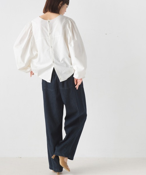 OMNES(オムネス)の「ダンプバルーンカーゴパンツ(カーゴパンツ・レディース・アイボリー/ネイビー/カーキ/ブラック/インディゴブルー/キナリ/ベージュ/ブルー・LARGE/MEDIUM)」の20枚目の写真