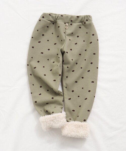 apres les cours（アプレレクール）の「あったかレギンス/7days Style pants（レギンス/スパッツ・キッズ・ブラック/カーキ/ブラウン/ベージュ・80/90/100/110/120/130）」の4枚目の写真