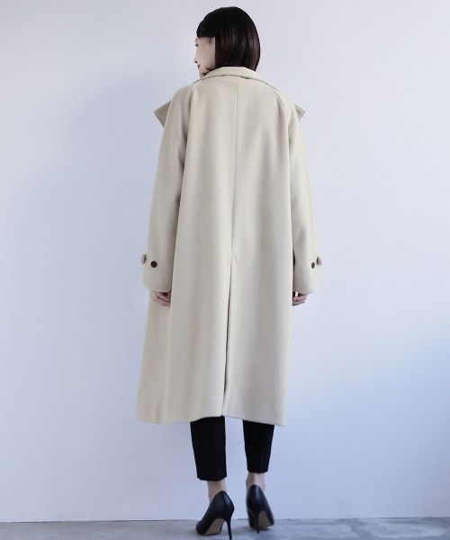 Emilyan(エミリアン)の「【Emiliyan】エアカルストレッチ・スタンドカラーロングコート(その他アウター・レディース・チャコールグレー/ブルー/アイボリー・M)」の11枚目の写真