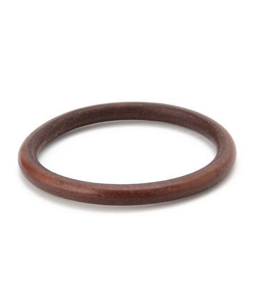 BEAMS BOY（ビームスボーイ）の「BEAMS BOY / レザーバングル（ブレスレット・レディース・ベージュ/ブラウン・MEDIUM/SMALL）」の4枚目の写真