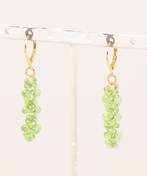 tone(トーン)の「【Cherie+Chambre】Farfalle Beads Pierce(ピアス(両耳用)・レディース・グリーン/クリア・FREE)」の10枚目の写真