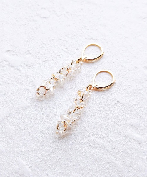 tone(トーン)の「【Cherie+Chambre】Farfalle Beads Pierce(ピアス(両耳用)・レディース・グリーン/クリア・FREE)」の5枚目の写真