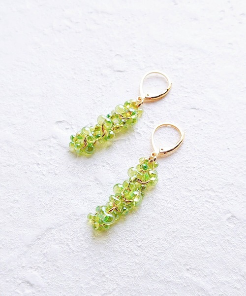 tone(トーン)の「【Cherie+Chambre】Farfalle Beads Pierce(ピアス(両耳用)・レディース・グリーン/クリア・FREE)」の7枚目の写真