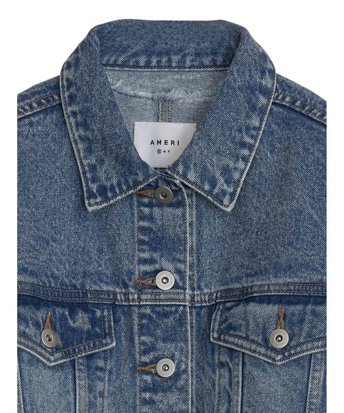 Ameri（アメリ）の「MANY WAY VERSATILE DENIM COAT（デニムジャケット・レディース・インディゴブルー/ブラック・SMALL/MEDIUM）」の14枚目の写真