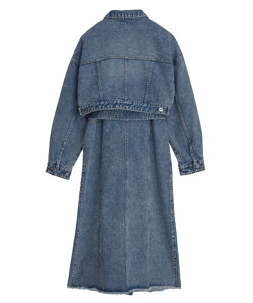 Ameri（アメリ）の「MANY WAY VERSATILE DENIM COAT（デニムジャケット・レディース・インディゴブルー/ブラック・SMALL/MEDIUM）」の18枚目の写真
