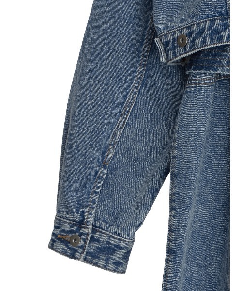 Ameri（アメリ）の「MANY WAY VERSATILE DENIM COAT（デニムジャケット・レディース・インディゴブルー/ブラック・SMALL/MEDIUM）」の22枚目の写真