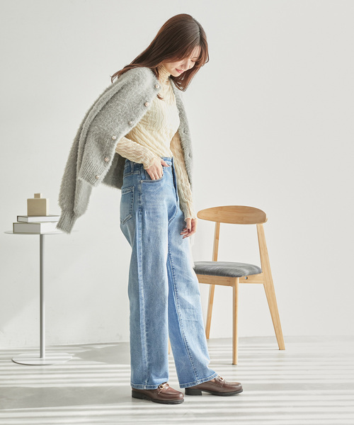 ROPE' PICNIC（ロペピクニック）の「ウエストシェイプハイライズマムジーンズ（デニムパンツ・レディース・ブルー系その他5・36/40/38）」の4枚目の写真