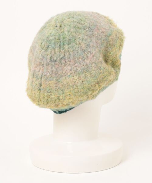 CUBE SUGAR（キューブシュガー）の「CUBE SUGAR/キューブシュガー　モコモコかすりKnitベレー帽（ハンチング/ベレー帽・レディース・グリーン/その他1・FREE）」の3枚目の写真