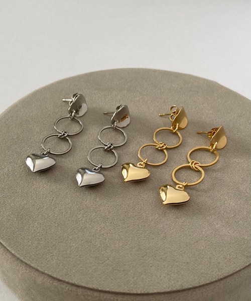 CERCA(チェルカ)の「【Le scale】ハートロングピアス(ピアス(両耳用)・レディース・シルバー/ゴールド/ゴールド系2/シルバー系2・FREE)」の11枚目の写真