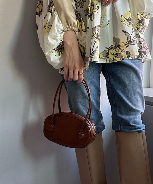 PAPILLONNER(パピヨネ)の「オーバルミニボストン(ハンドバッグ・レディース・ダークブラウン/ブラック・FREE)」の9枚目の写真