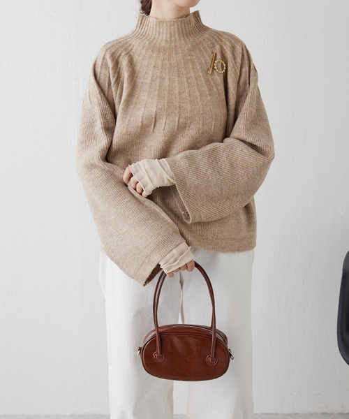 PAPILLONNER(パピヨネ)の「オーバルミニボストン(ハンドバッグ・レディース・ダークブラウン/ブラック・FREE)」の17枚目の写真