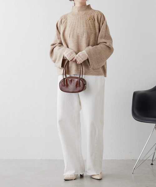 PAPILLONNER(パピヨネ)の「オーバルミニボストン(ハンドバッグ・レディース・ダークブラウン/ブラック・FREE)」の16枚目の写真