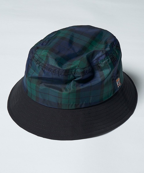 JACKSON MATISSE(ジャクソンマティス)の「【JACKSON MATISSE/ジャクソンマティス】Nylon Check Hat ナイロン チェック バケットハット(ハット・メンズ・レッド系その他/ブラック系その他・FREE)」の2枚目の写真
