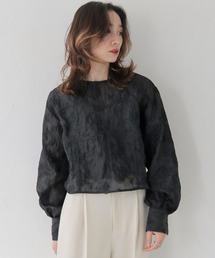 CLEIO | 【CLEIO】シアー花柄ジャガードブラウス(シャツ/ブラウス)