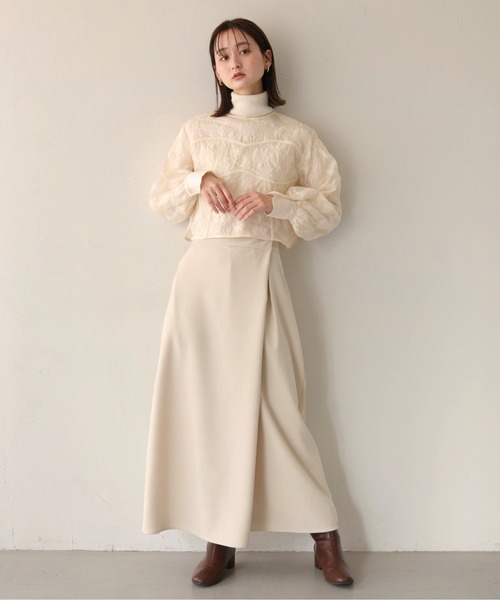 CLEIO（クレイオ）の「【CLEIO】シアー花柄ジャガードブラウス