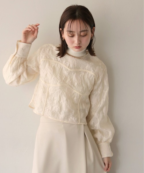 CLEIO（クレイオ）の「【CLEIO】シアー花柄ジャガードブラウス