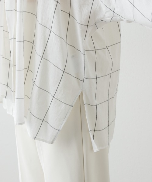 Whim Gazette（ウィムガゼット）の「シアーチェックボウタイブラウス