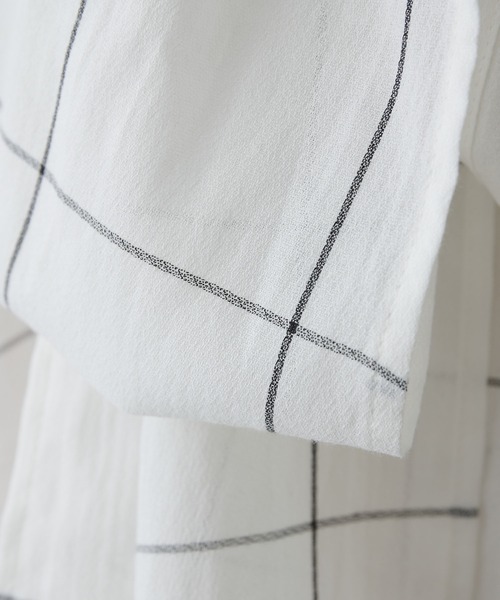 Whim Gazette（ウィムガゼット）の「シアーチェックボウタイブラウス