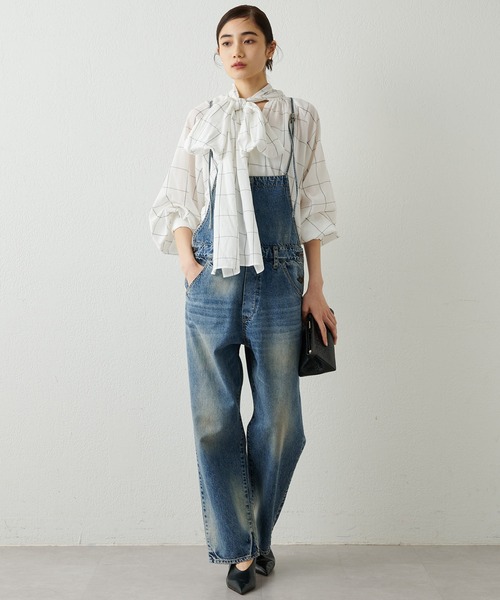 【未使用タグ付き】WhimGazette シアーボウタイ チェック ブラウス シアーチェックボウブラウス | Whim Gazette(ウィム ガゼット