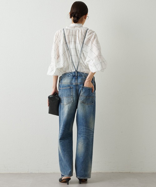 Whim Gazette（ウィムガゼット）の「シアーチェックボウタイブラウス