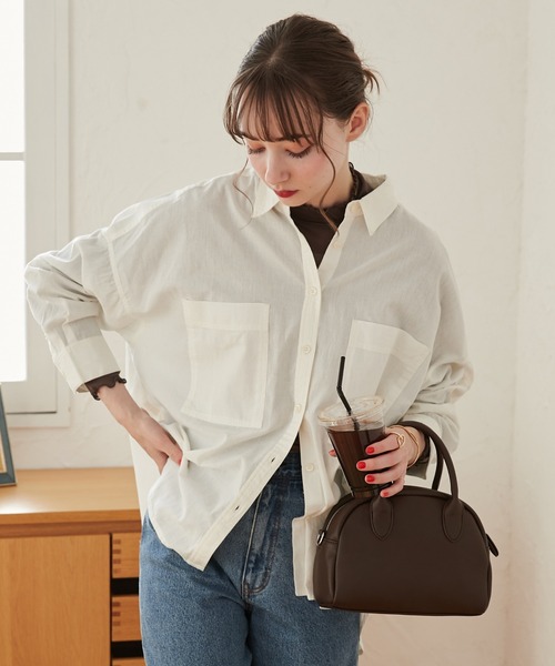 【美品】GALERIE VIE シアーシャツ オーバーサイズ 丈長め S 美品】GALERIE VIE シアーシャツ オーバーサイズ 丈長め S