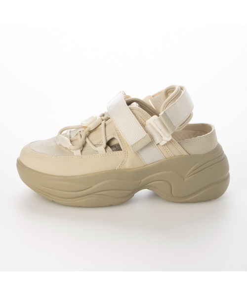 EVOL（イーボル）の「【EVOL】バックバンドスニーカーソールサンダル IW5292（スニーカー・レディース・ブラック/ベージュ・S/M/L/LL）」の9枚目の写真