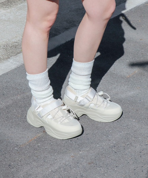 EVOL（イーボル）の「【EVOL】バックバンドスニーカーソールサンダル IW5292（スニーカー・レディース・ブラック/ベージュ・S/M/L/LL）」の20枚目の写真