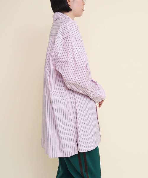 I am I in fact...ペプラムブラウス _recycle OX 数字刺繍シャツ（シャツ/ブラウス）｜I am I in