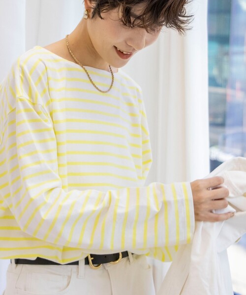 Rie Miller(リエミラー)の「ストレッチバスクシャツ(Tシャツ/カットソー・レディース・ブルー系その他6/イエロー系その他/ブルー系その他・FREE)」の8枚目の写真