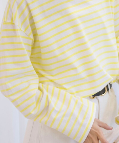 Rie Miller(リエミラー)の「ストレッチバスクシャツ(Tシャツ/カットソー・レディース・ブルー系その他6/イエロー系その他/ブルー系その他・FREE)」の9枚目の写真