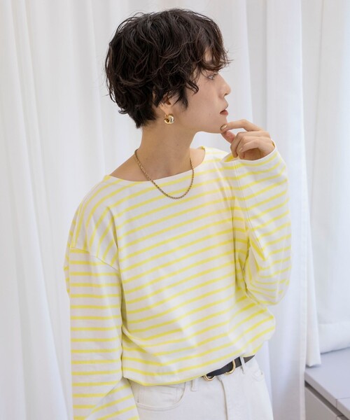 Rie Miller(リエミラー)の「ストレッチバスクシャツ(Tシャツ/カットソー・レディース・ブルー系その他6/イエロー系その他/ブルー系その他・FREE)」の10枚目の写真