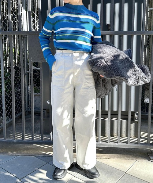 LEPSIM（レプシィム）の「14ゲージマルチボーダーハイネックプルオーバー　994138（ニット/セーター・レディース・ブラック/オフホワイト/ブルー・FREE）」の15枚目の写真