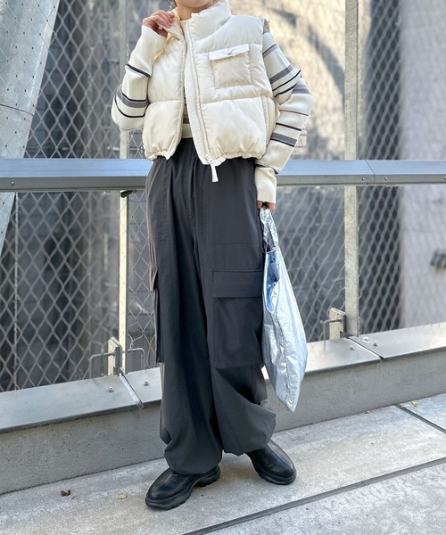 LEPSIM（レプシィム）の「14ゲージマルチボーダーハイネックプルオーバー　994138（ニット/セーター・レディース・ブラック/オフホワイト/ブルー・FREE）」の7枚目の写真