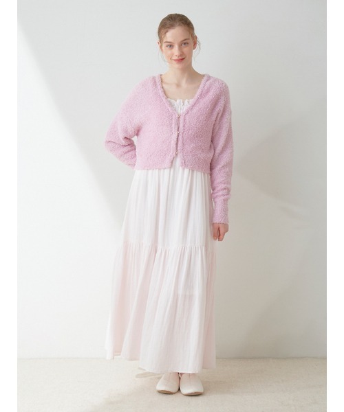 ✨極美品✨ジェラートピケSAKURAペーパーヤーンカーディガン&ガーゼワンピース ✨極美品✨ジェラートピケSAKURAペーパーヤーンカーディガン