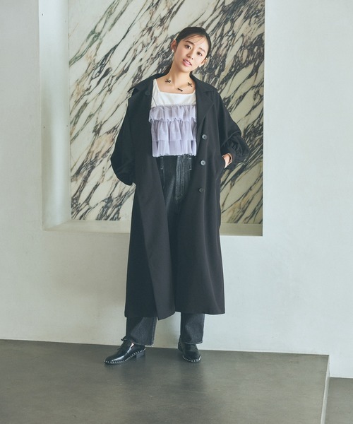 mysty woman（ミスティウーマン）の「テレコ2WAYインナープルオーバー　106932（Tシャツ/カットソー・レディース・ライトベージュ/ブラック/オフホワイト・FREE）」の14枚目の写真